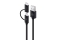 Alogic Ladekabel 2in1 USB-C & Micro USB 1m schwarz