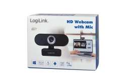 Logilink Webcam 720p HD Webcam + Mikrofon schwarz