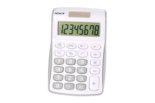 GENIE Taschenrechner 120 S 8-stellig silber-grau