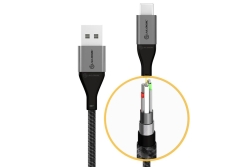 Alogic USB 2.0 Datenkabel Typ C -A M/M 3A 480 Mbps 0,3m, gr