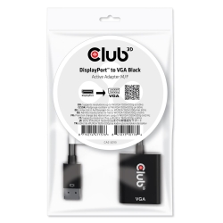 Club3D Adapter DisplayPort > VGA aktiv St/Bu schwarz...