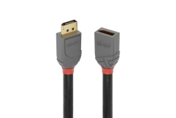 LINDY DisplayPort 1.4 Verlängerungskabel 1m, Anthra Line