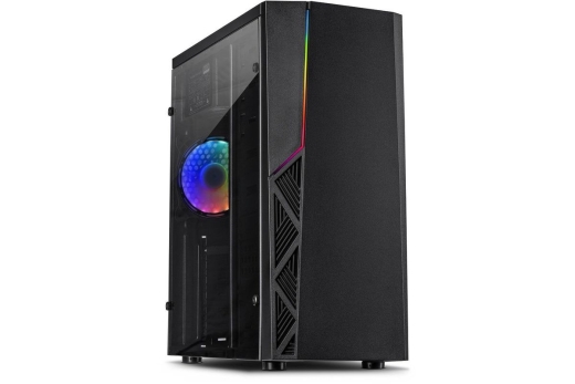 Inter-Tech Gaming-Gehäuse B-02 120mm RGB-Lüfter,LED-Streifen retail