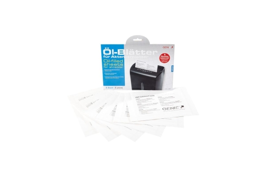GENIE Öl-Blätter für Aktenvernichter DIN-A5/6er Pack