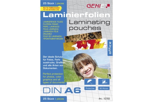 GENIE Laminiertaschen 25 A6 - Folien