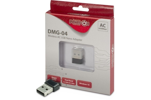 Inter-Tech Wi-Fi 5 USB Nano Adapter DMG-04 Stick 650Mbps
