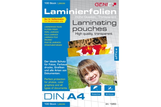 GENIE Laminiertaschen 100 A4 - Folien