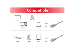 Equip Patchkabel Cat6A SlimFlex F/FTP 5.00m beig.LSZH 2xRJ45 Polybeutel