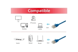 Equip Patchkabel Cat6A SlimFlex F/FTP 1.00m blau LSZH 2xRJ45 Polybeutel