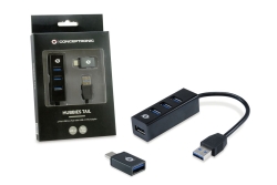 CONCEPTRONIC 4-Port Hub USB-A3.0/-C Adap.->4xA3.0...