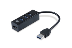 CONCEPTRONIC 4-Port Hub USB-A3.0/-C Adap.->4xA3.0 o.Netz. sw