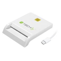 Techly Smart Card USB-CTM Chipkartenleser, USB 2.0, weiß