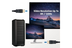 Techly DisplayPort 1.4 Anschlusskabel, St./St., 3m, schwarz