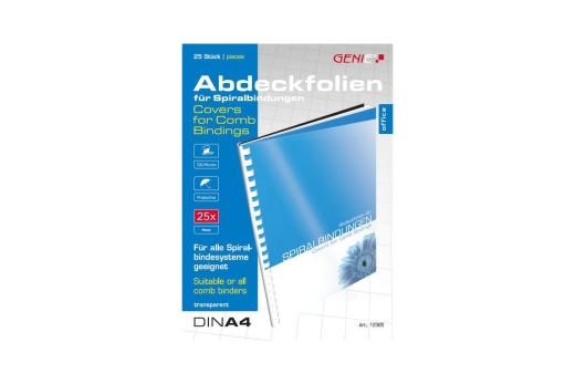 GENIE Transparente Deckblätter A4 25 Stk