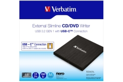 DVW Verbatim ext. Slimline USB3.2 CD/DVD Brenner inkl. Nero extern retail