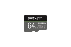 SD MicroSD XC Card 64GB PNY Pro Elite R100MB/s W60MB/s reta