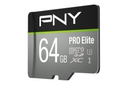 SD MicroSD XC Card 64GB PNY Pro Elite R100MB/s W60MB/s reta