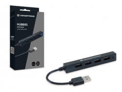 CONCEPTRONIC 4-Port Hub USB-A2.0->4xA2.0 schlank...