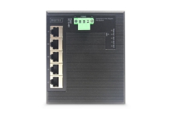 DIGITUS Switch Ind. 5-Port Gigabit Flat Unmanaged schwar
