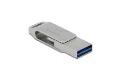 DELOCK USB 3.2 Gen1 USB-C+Typ-A Speicherstick 64 GB - Metall