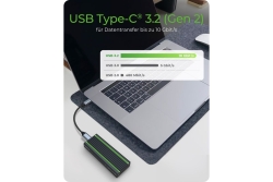 IcyBox Externes Type-C Gehäuse für M.2 NVMe SSD...