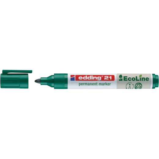 21 Permanentmarker EcoLine - 1,5 - 3 mm, grün, nachfüllbar