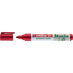 21 Permanentmarker EcoLine - 1,5 - 3 mm, rot,...