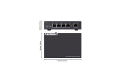INTELLINET 4-Port Gigabit Ultra PoE-Extender 90W um 100m