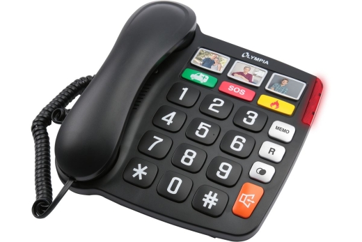 Olympia Telefon 4500 schnurgebunden +Großtasten schwarz