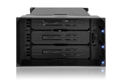 IcyDock 3x3.5 SATA in 2x5.25 bay backplace cage 80mm fan