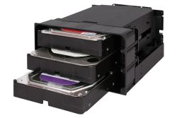 IcyDock 3x3.5 SATA in 2x5.25 bay backplace cage 80mm fan