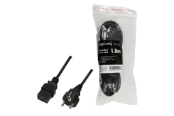 Logilink Power Cord, CEE 7/7-IEC C19, black, 1,80m