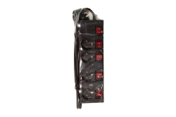 Logilink Steckdosenleiste 4-fach,4xCEE 7/3,m. 5Schalter,schw