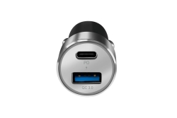 Logilink USB Kfz Ladeadapter 2Port 1xUSB-C PD,1xUSB-A QC,36W
