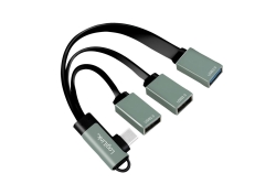 Logilink USB-HUB 3-Port,2xUSB2.0AF + 1xUSB3.0AF,gewink.Steck