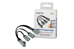 Logilink USB-HUB 3-Port,2xUSB2.0AF + 1xUSB3.0AF,gewink.Steck