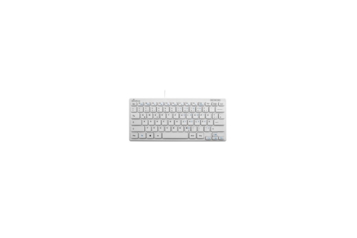 MediaRange Tastatur USB 2.0 Kompakt Flach 78 Tasten weiß