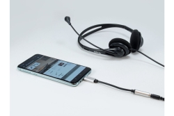 Equip Adapter USB-C-> 4-Pin 3.5mm St/Bu DAC 0.15m schwarz