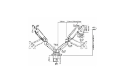 Equip Tischhalterung 17-32/2TFT 360° Gasfeder 9Kg schwarz retail