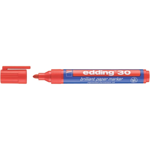 30 Brilliant paper marker - nachfüllbar, 1,5 - 3 mm, rot