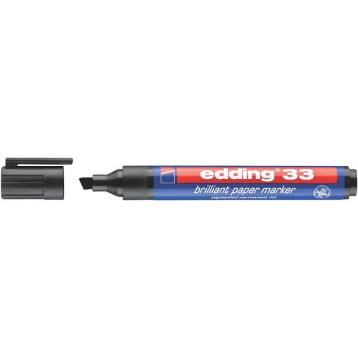 33 Brilliant paper marker - nachfüllbar, 1 - 5 mm, schwarz