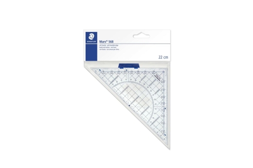 STAEDTLER Geodreieck 22cm Acryl m.Griff trans
