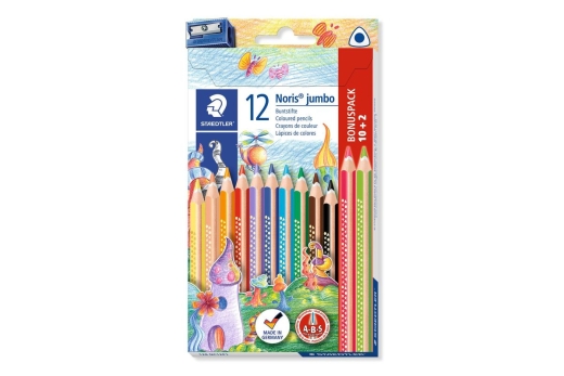 STAEDTLER Noris triplus Jumbo Buntstift 10+2 Set dreikant retail