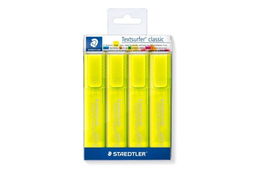 STAEDTLER Textmarker Textsurfer clas 4St gelb
