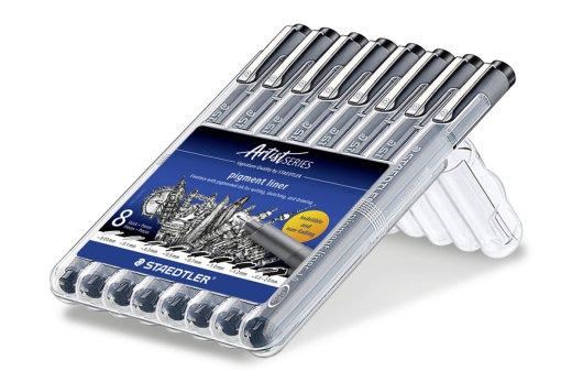 STAEDTLER pigment liner schwarz 8ST Box
