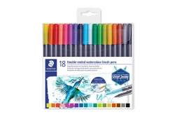 STAEDTLER Fasermaler Doppelspitze wasserverm.18ST