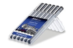 STAEDTLER pigment liner schwarz 6ST Box