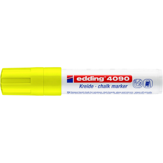 4090 Kreidemarker - 4 - 15 mm, neongelb