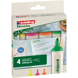 24 EcoLine Textmarker - nachfüllbar, sortiert