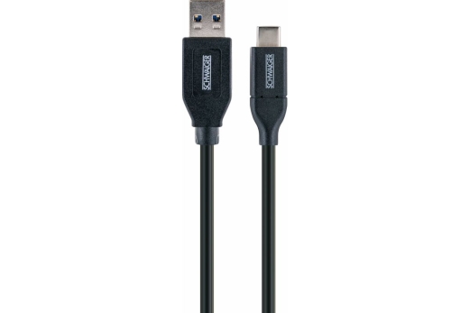 Schwaiger USB-Kabel 3.0 St. A auf 3.1 TypC 0,15m Schwarz